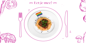 Eetgroep voor roze mannen uit Leidsche Rijn. Iedere tweede